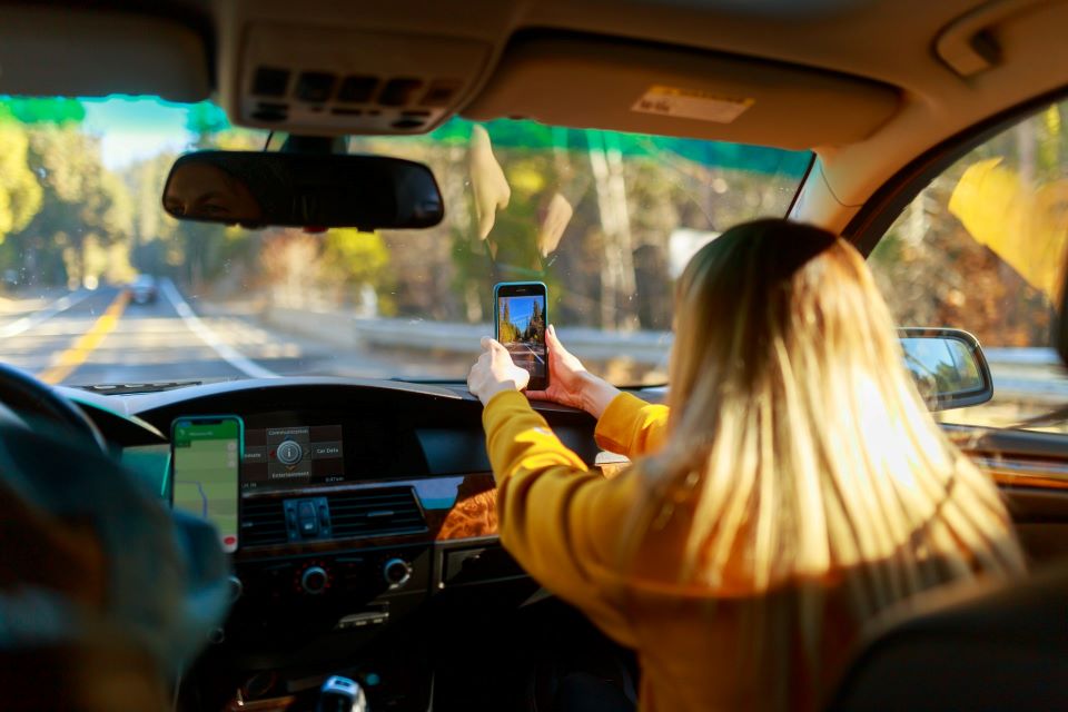 Woman in car